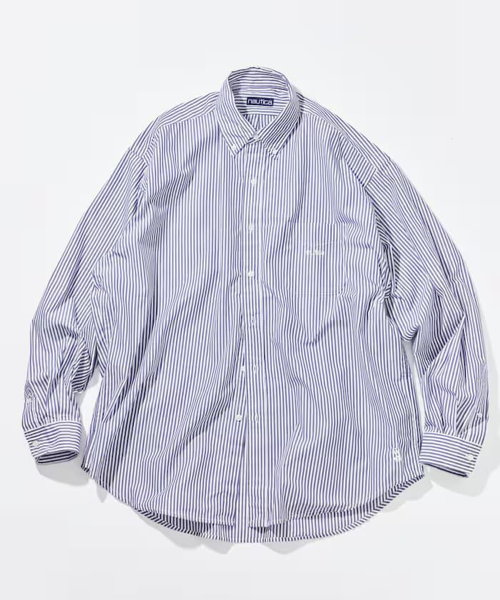 寬版條紋 BD襯衫