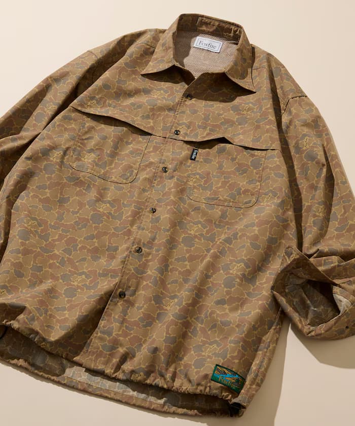 Foxfire × FREAK'S STORE別注 釣魚口袋 長版袖 束繩襯衫