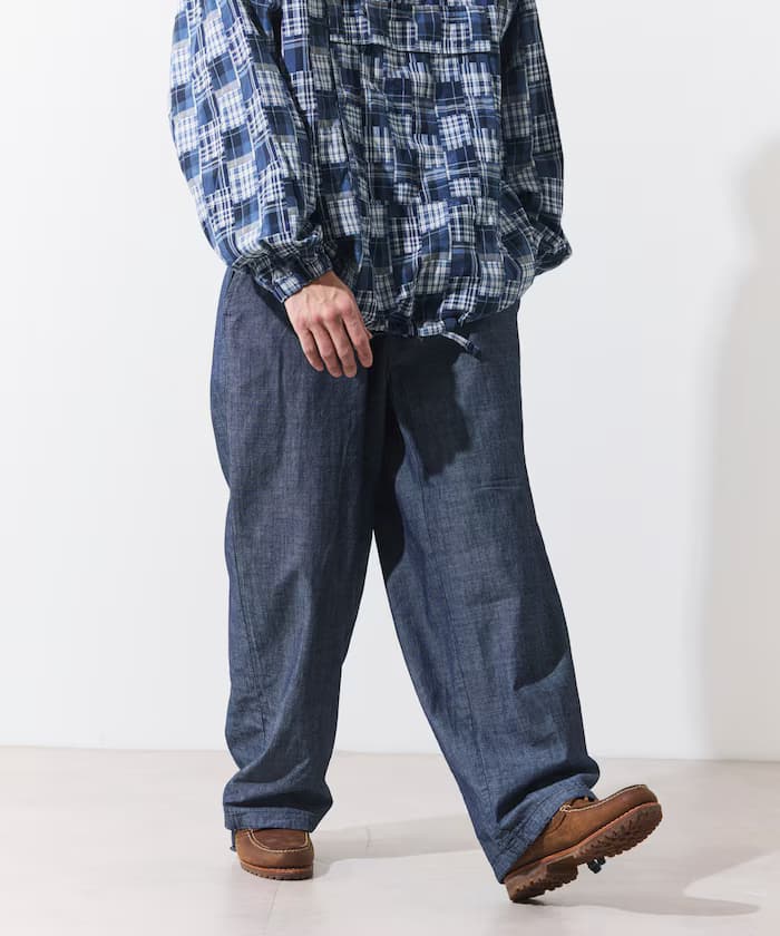 別注薄紗布寬鬆緩腰鬆緊褲子