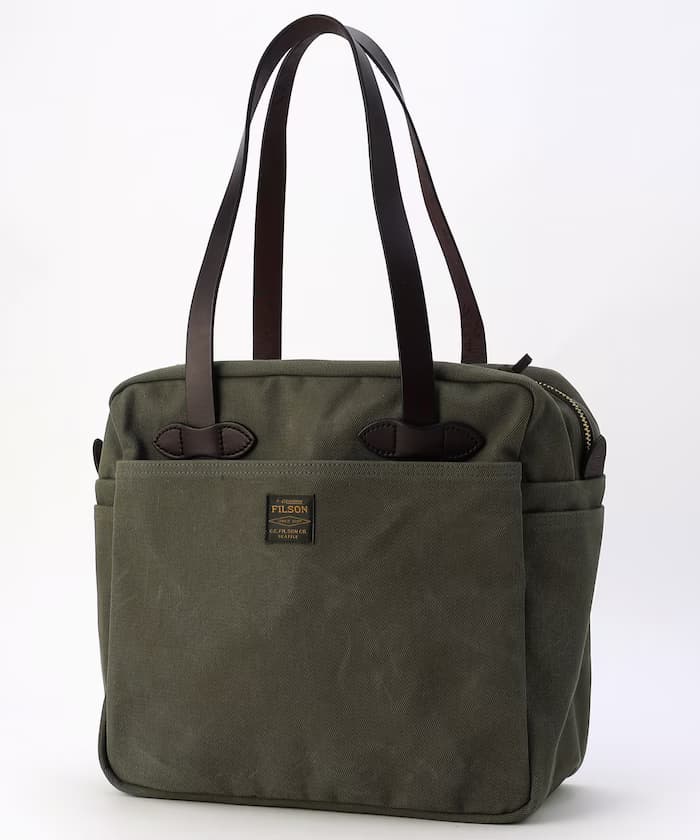 Rugged Twill Tote Bag With Zipper