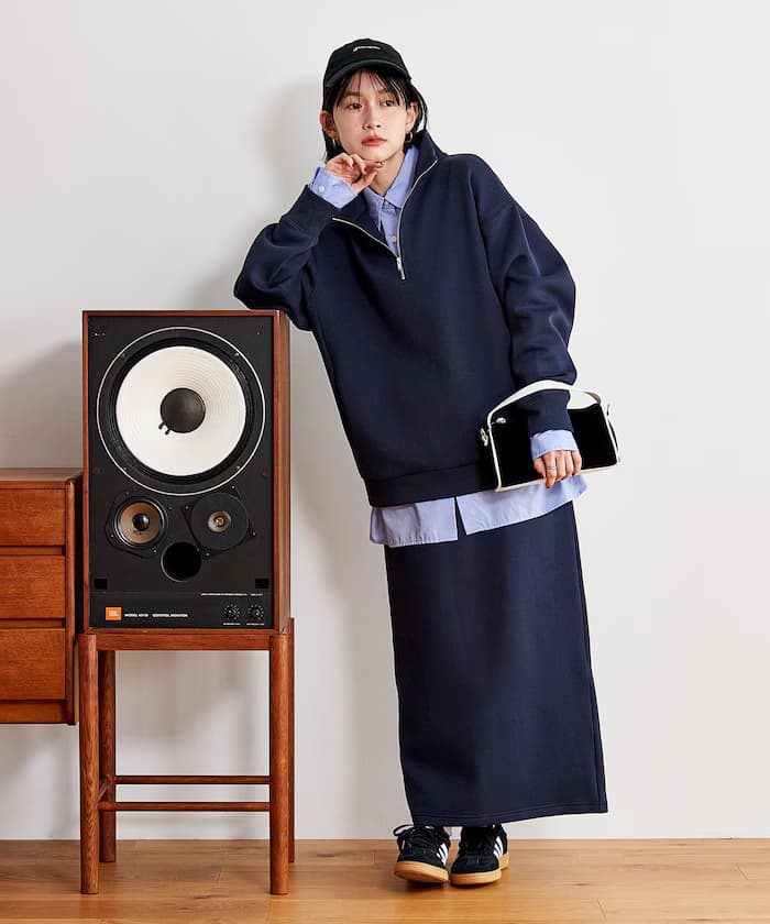 【套組商品】貼合布半拉鍊裙套組