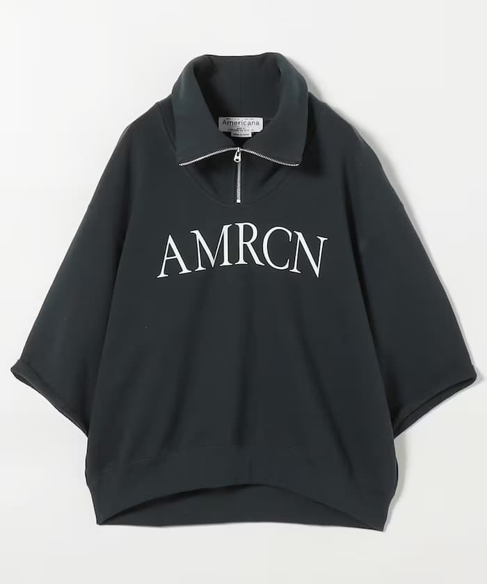 短版半拉鏈割邊衛衣