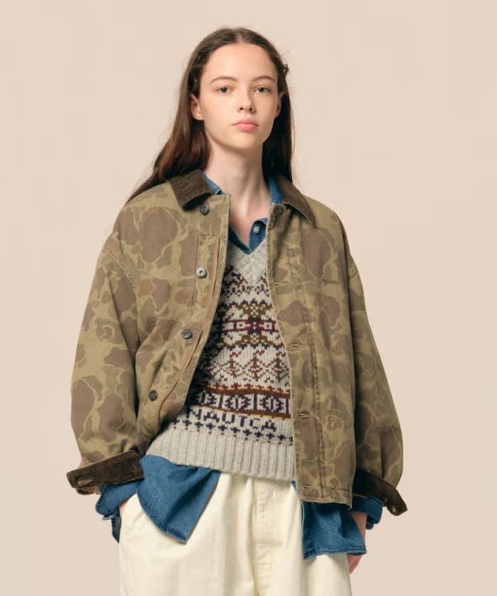 女款中綿破壞感鴨絨夾克