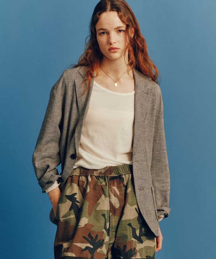 亞麻混紡西裝外套