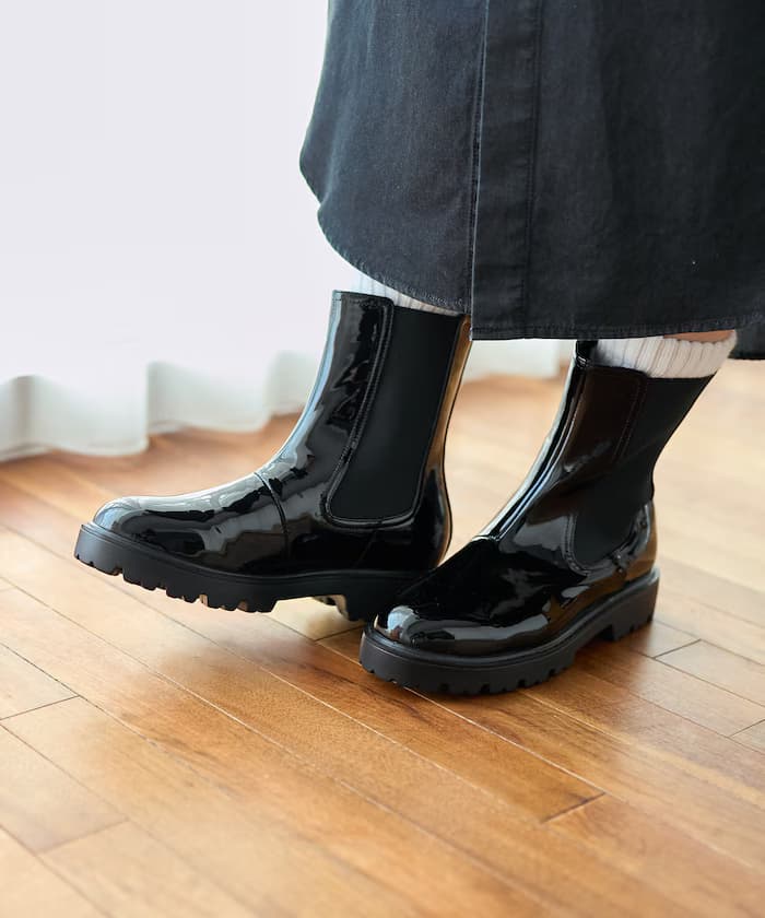 晴雨兼用 側邊鬆緊靴子