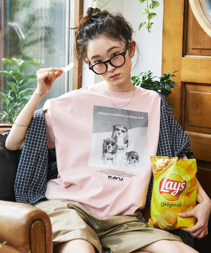 KAVU×FREAK'S STORE 別注寬版犬隻印花T恤【限定展開】