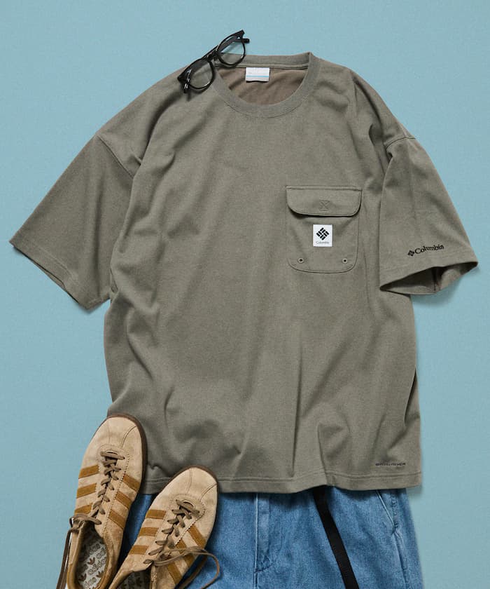 Columbia×FREAK'S STORE/哥倫比亞 別注 帝國公園 圓領 口袋T恤【限定展開】