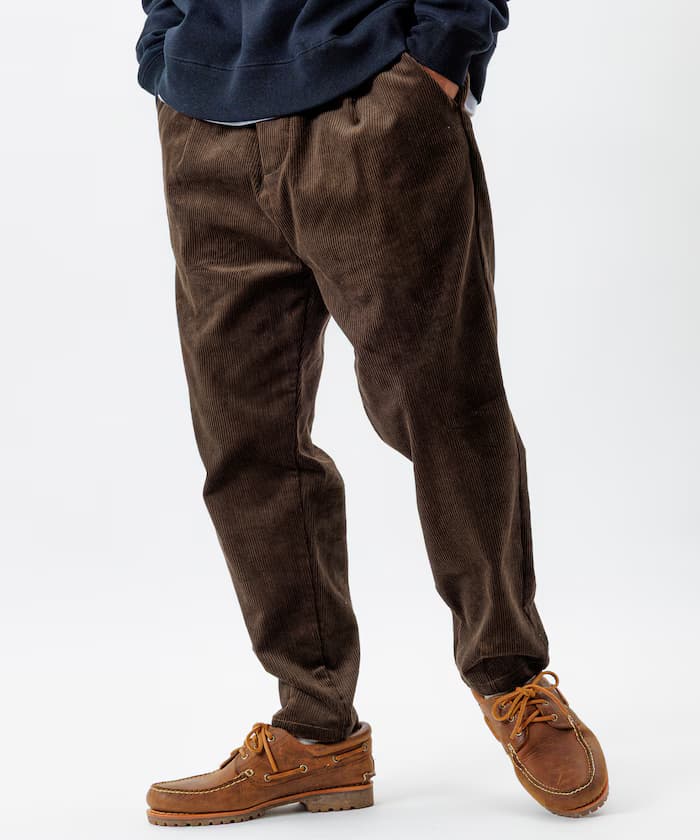 基礎版型燈芯絨鬆緊褲子 【限定展開】