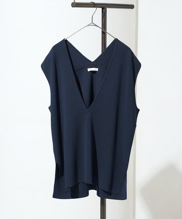 棉質混紡針織背心（套裝對應款）【限定展開】