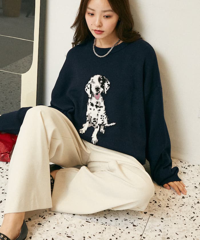 斑點狗設計高針織衫 限定展開