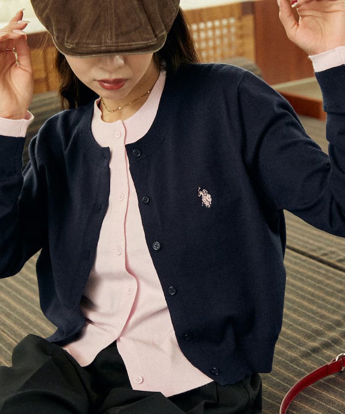 針織開衫假兩件式 限定展開