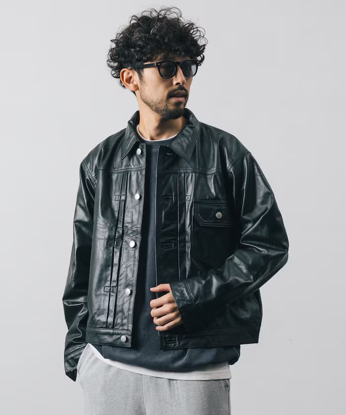 皮革外套 TYPE-1 / 撥水皮革 / 牛革